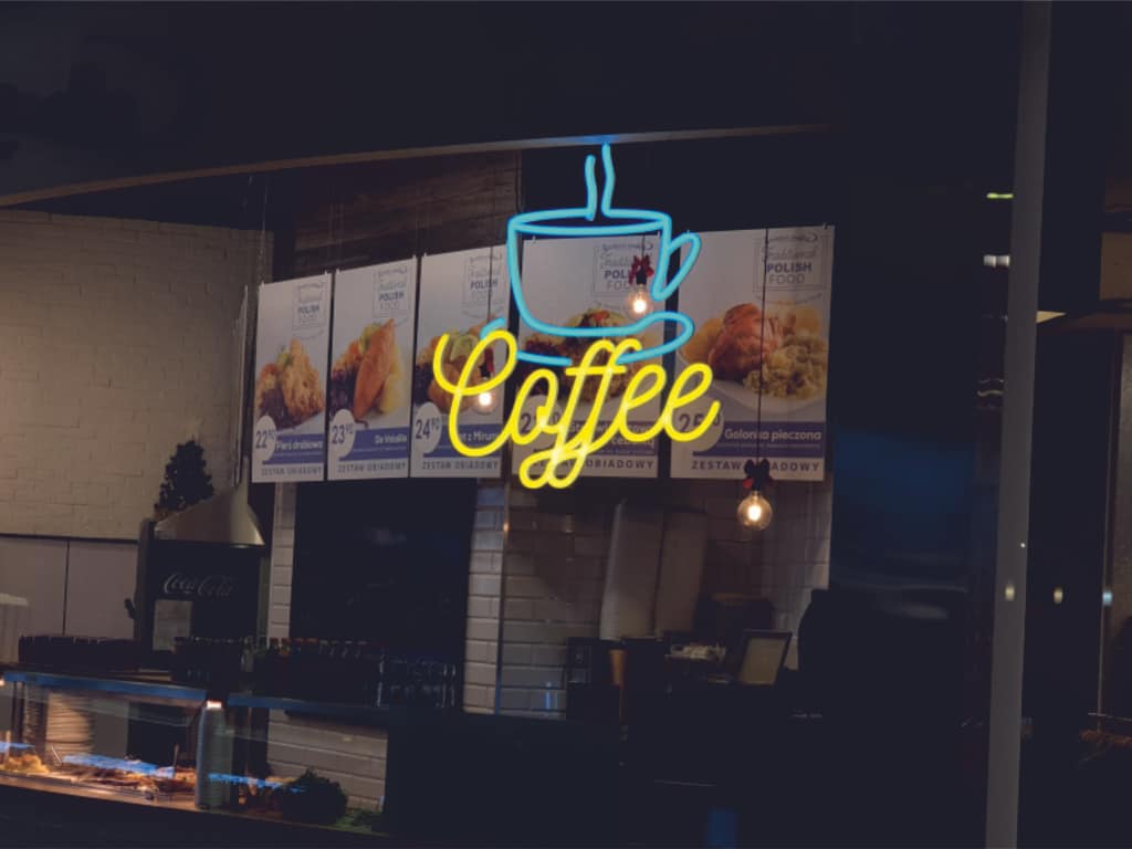 logotyp 3D podświetlany, neon, ledon